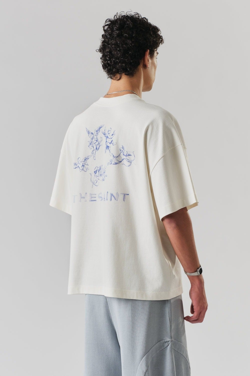 Camiseta The Saint - Wide Boxy Robot Angels - Off White