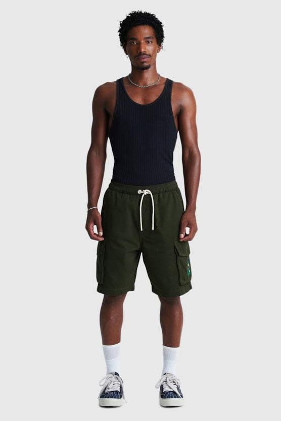 Bermuda BAW - Cargo BAW x Smiley - Verde Militar