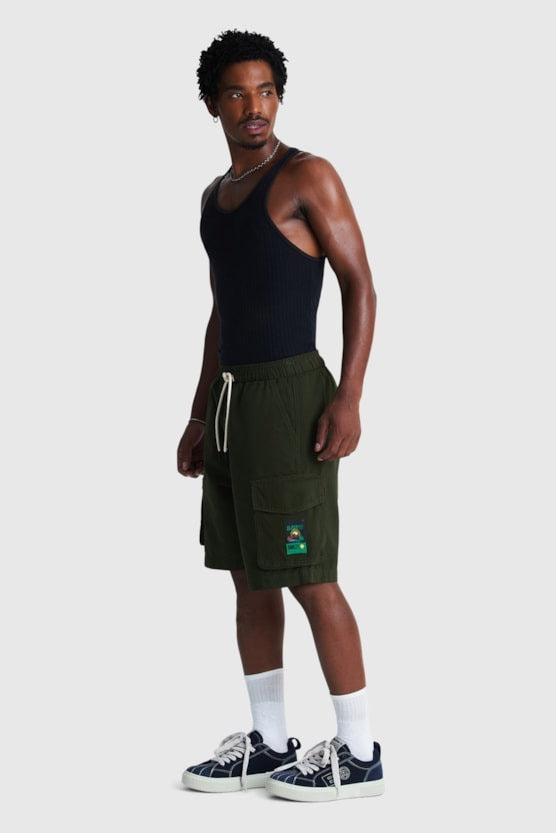 Bermuda BAW - Cargo BAW x Smiley - Verde Militar