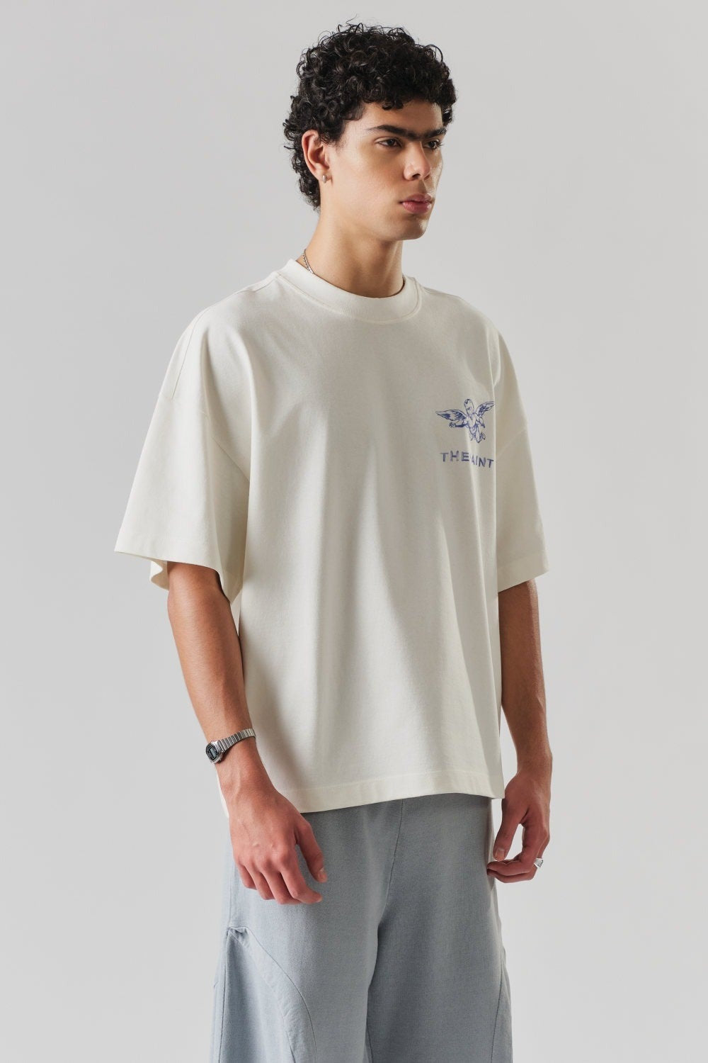 Camiseta The Saint - Wide Boxy Robot Angels - Off White