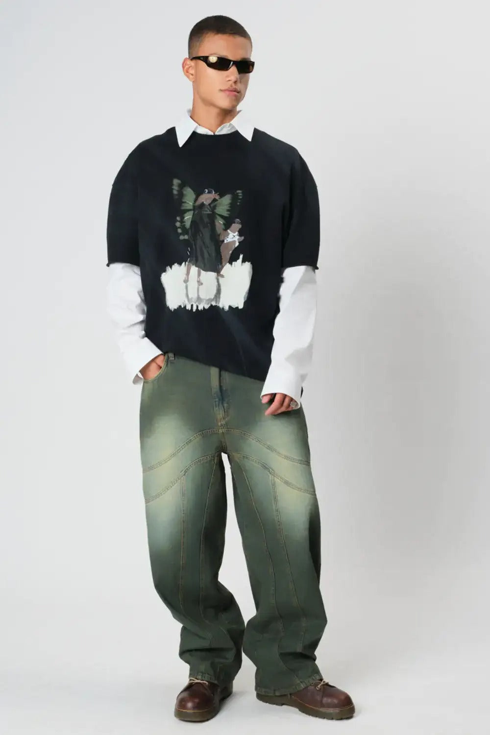 Camiseta The Saint - Oversized Metamorfose Stoned - Black