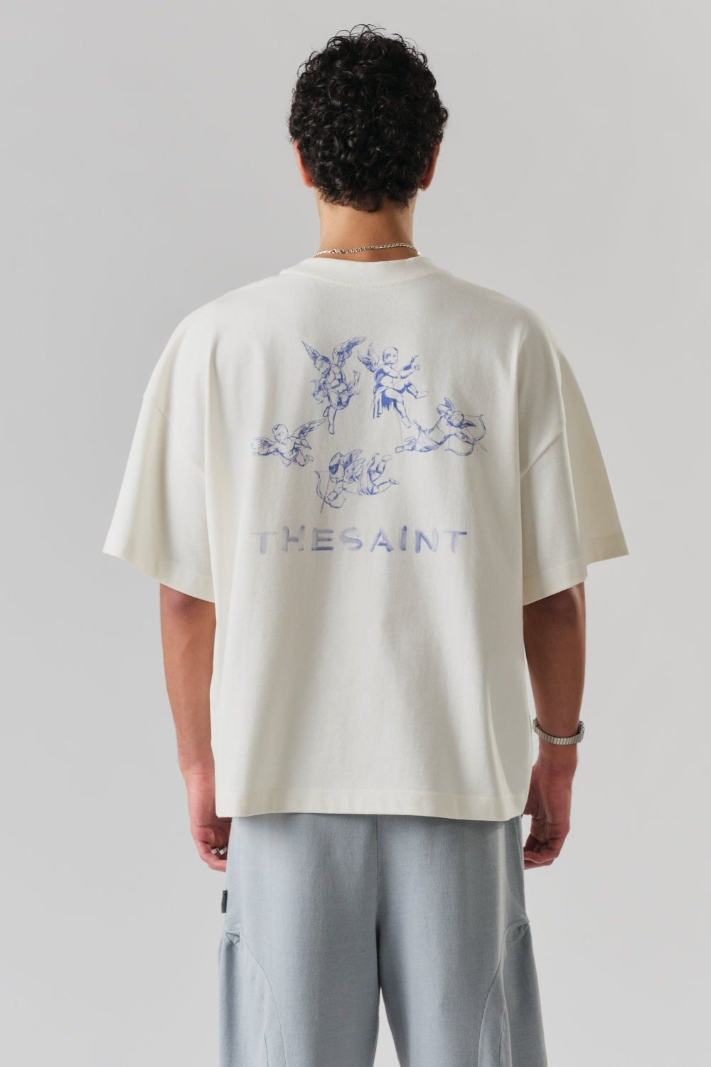 Camiseta The Saint - Wide Boxy Robot Angels - Off White