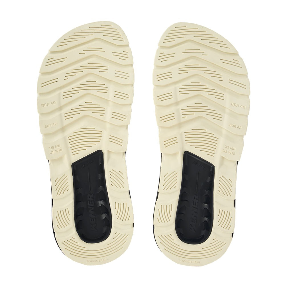 Sandália Kenner - Rakka Nylon - Baunilha/Preto/Caqui