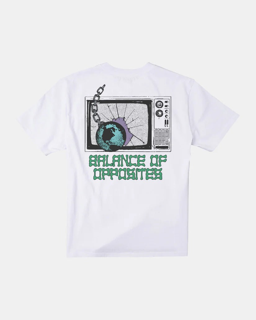 Camiseta RVCA - Tatic Channel - Branco