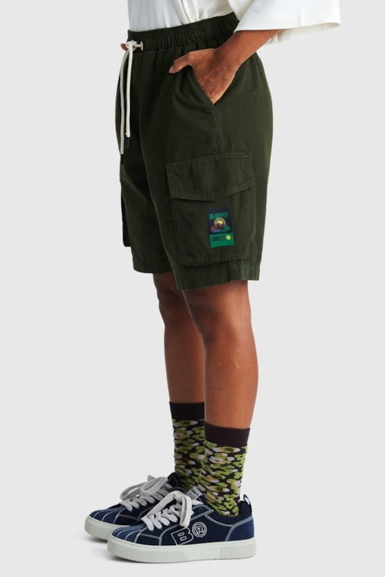 Bermuda BAW - Cargo BAW x Smiley - Verde Militar