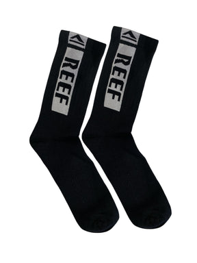 Meia Reef - Cano Longo Letreiro - Preto